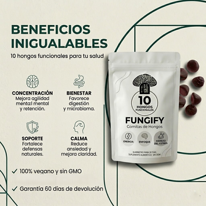 Fungify Gomitas: Concentración Total + Energía Duradera
